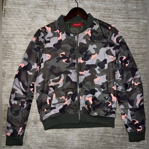 Pink Camo Bomber Jacket
